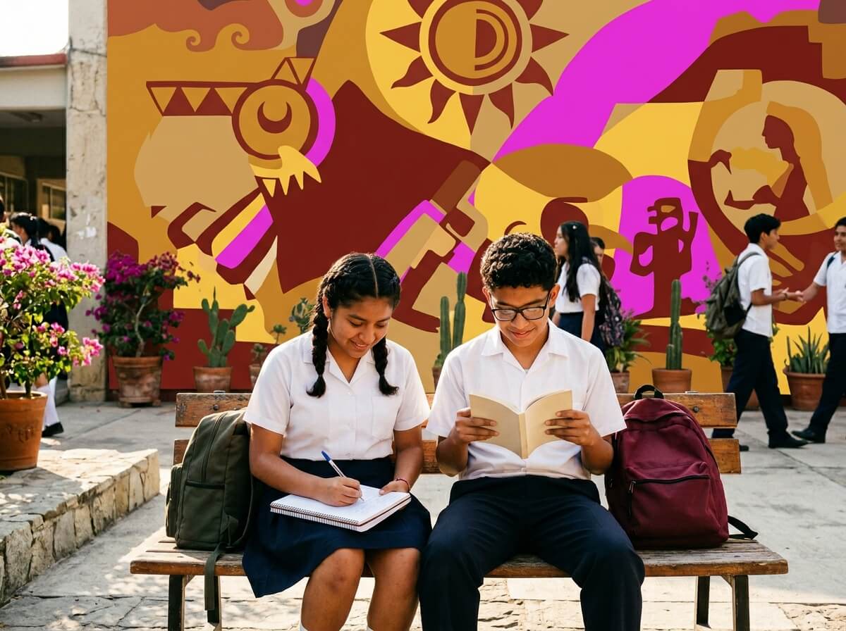 Jóvenes estudiando